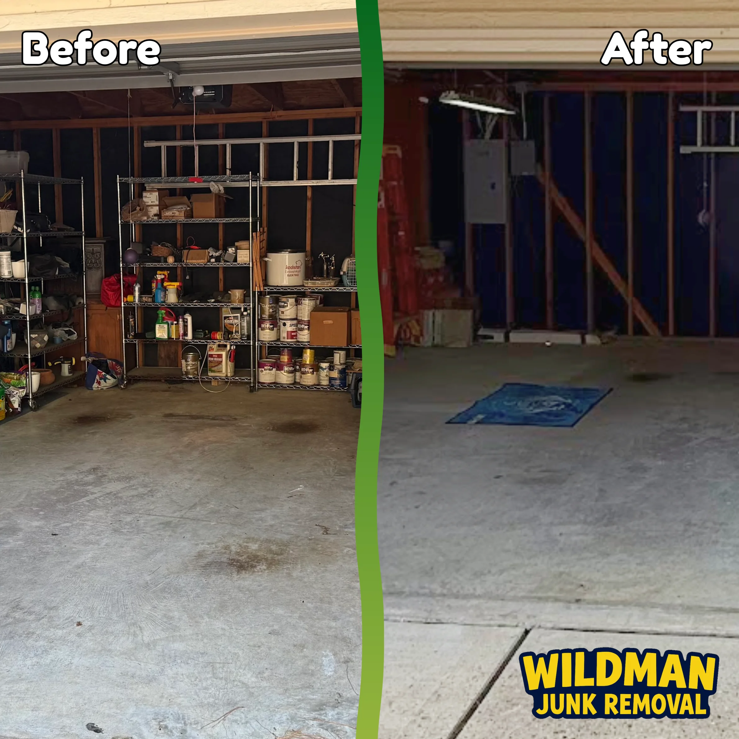 Professional garage cleanout transformation in The Woodlands